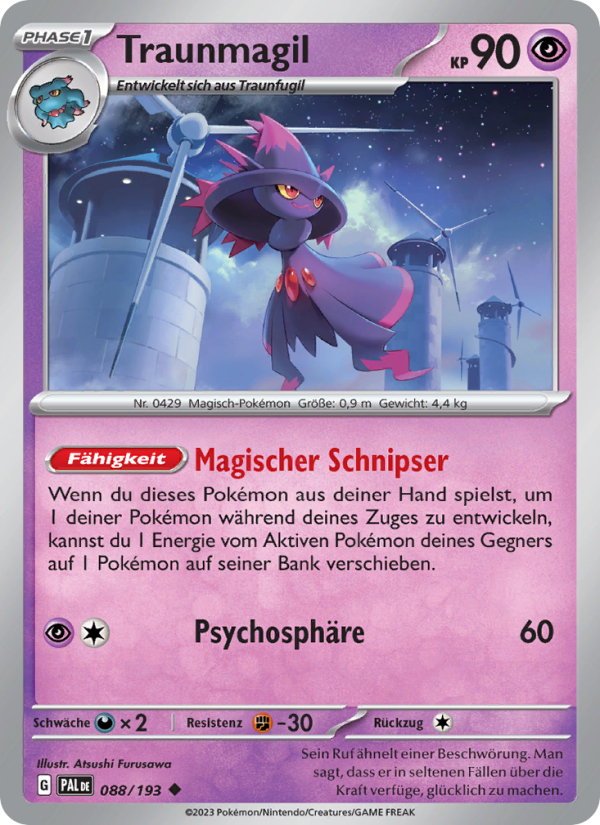 Traunmagil 088 — Paldea Evolved (German Pokémon TCG card)