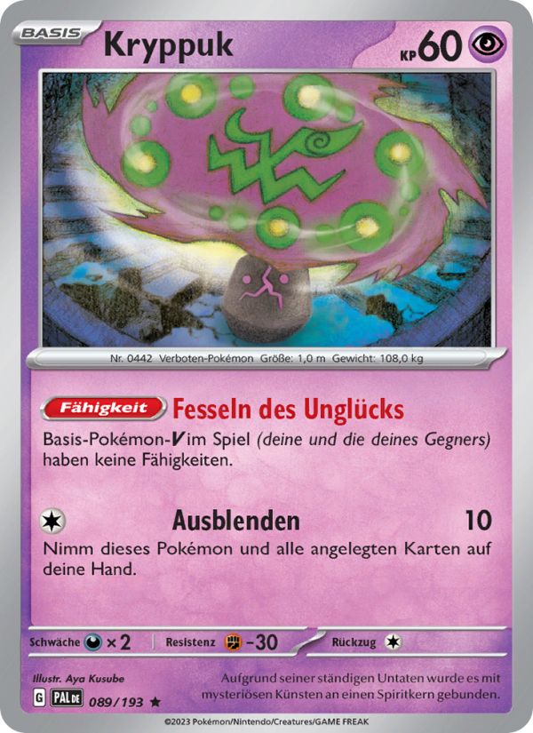 Kryppuk 089 — Paldea Evolved (German Pokémon TCG card)