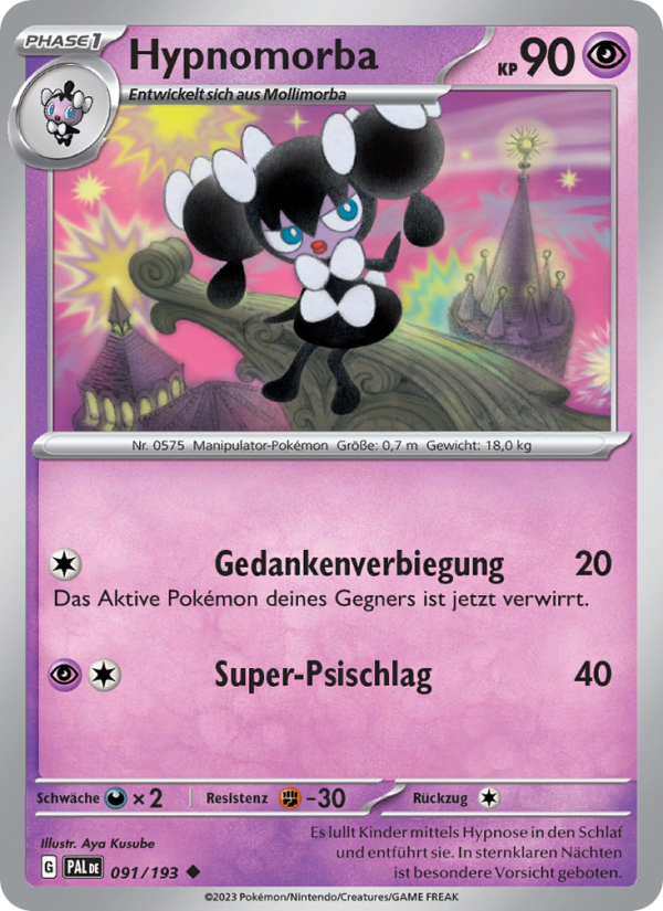Hypnomorba 091 — Paldea Evolved (German Pokémon TCG card)