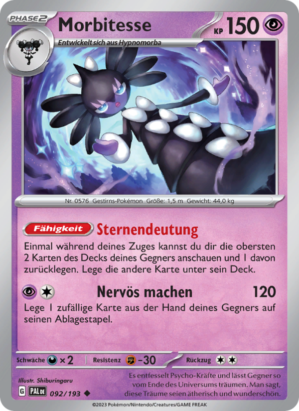 Morbitesse 092 — Paldea Evolved (German Pokémon TCG card)