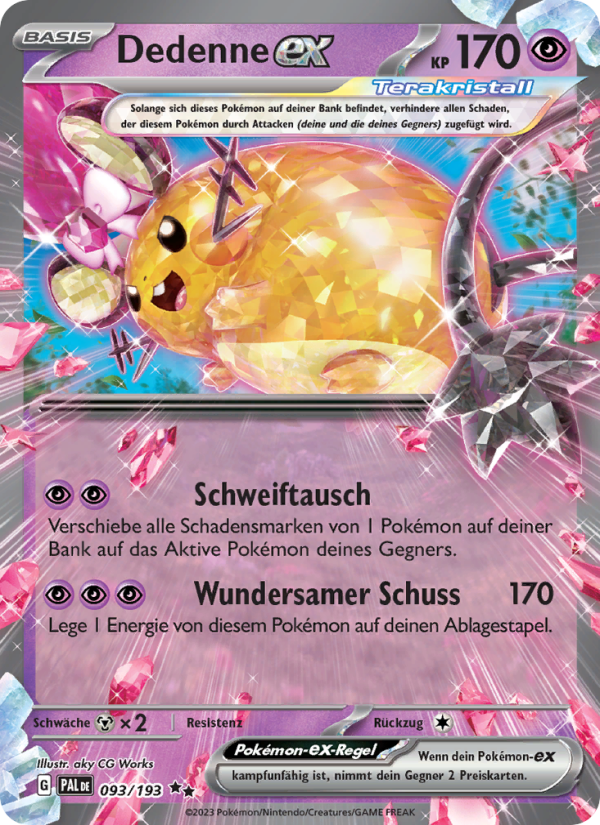 Dedenne-ex 093 — Paldea Evolved (German Pokémon TCG card)