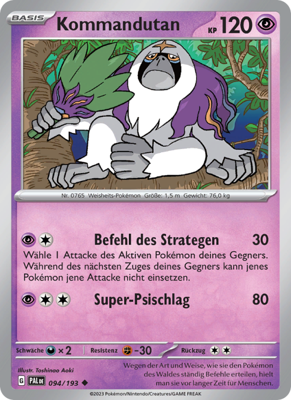 Kommandutan 094 — Paldea Evolved (German Pokémon TCG card)