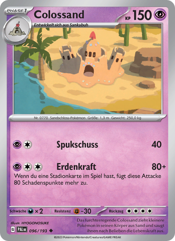 Colossand 096 — Paldea Evolved (German Pokémon TCG card)