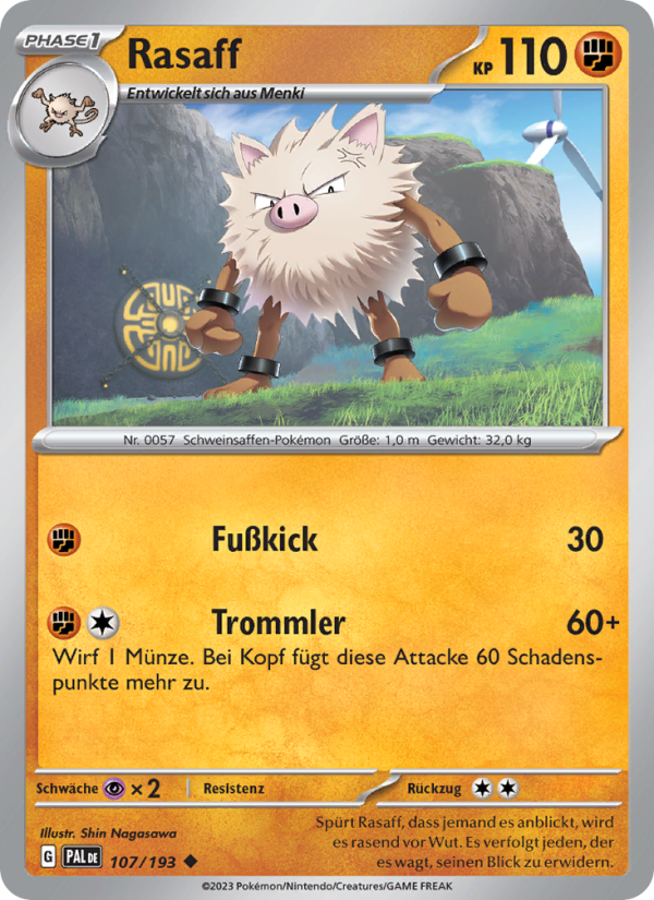 Rasaff 107 — Paldea Evolved (German Pokémon TCG card)
