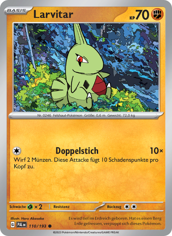 Larvitar 110 — Paldea Evolved (German Pokémon TCG card)