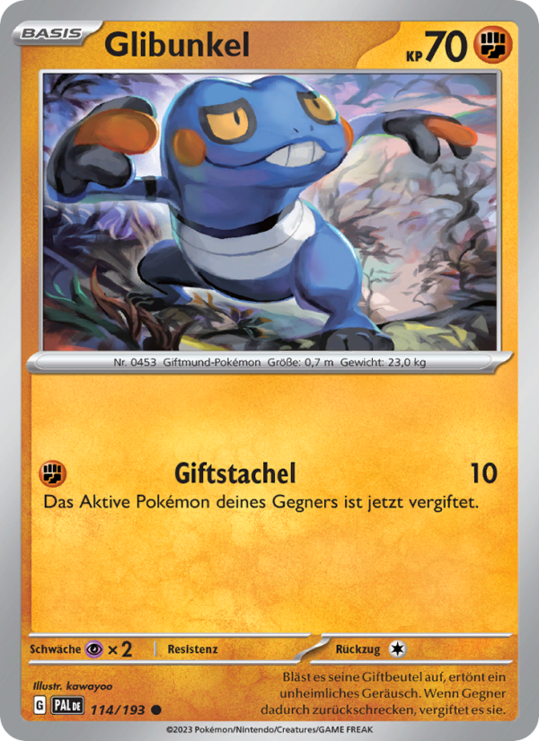 Glibunkel 114 — Paldea Evolved (German Pokémon TCG card)