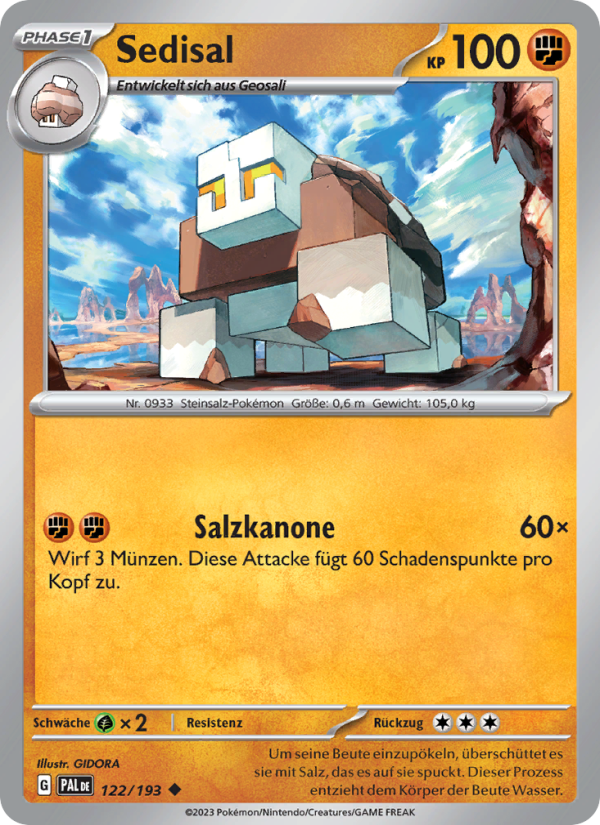 Sedisal 122 — Paldea Evolved (German Pokémon TCG card)