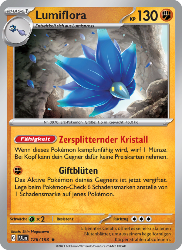 Lumiflora 126 — Paldea Evolved (German Pokémon TCG card)