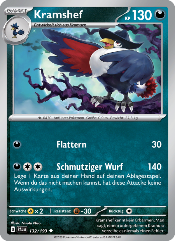 Kramshef 132 — Paldea Evolved (German Pokémon TCG card)