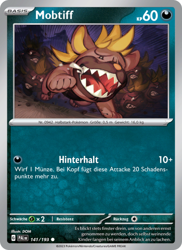 Mobtiff 141 — Paldea Evolved (German Pokémon TCG card)
