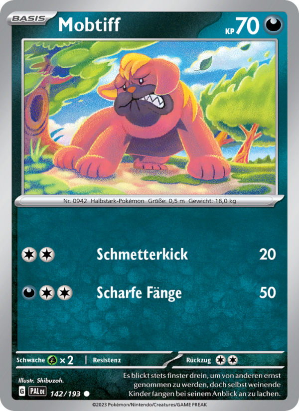 Mobtiff 142 — Paldea Evolved (German Pokémon TCG card)