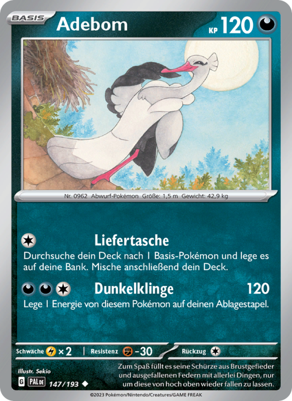 Adebom 147 — Paldea Evolved (German Pokémon TCG card)