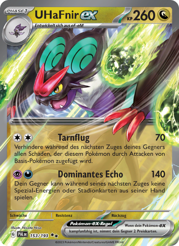 UHaFnir-ex 153 — Paldea Evolved (German Pokémon TCG card)