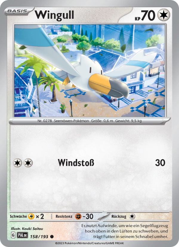 Wingull 158 — Paldea Evolved (German Pokémon TCG card)