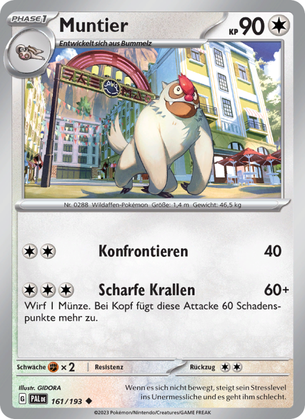 Muntier 161 — Paldea Evolved (German Pokémon TCG card)