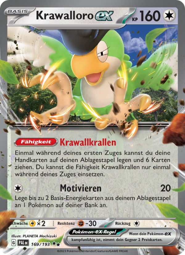 Krawalloro-ex 169 — Paldea Evolved (German Pokémon TCG card)
