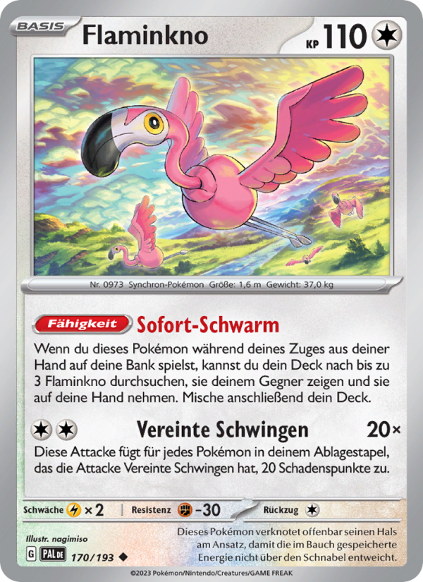 Flaminkno 170 — Paldea Evolved (German Pokémon TCG card)