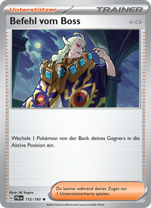 Befehl vom Boss 172 — Paldea Evolved (German Pokémon TCG card)