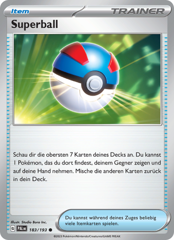 Superball 183 — Paldea Evolved (German Pokémon TCG card)