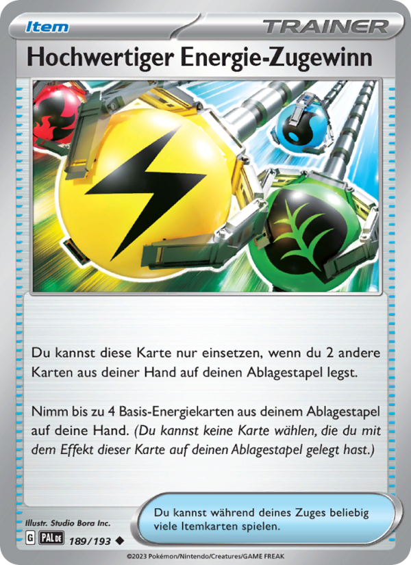 Hochwertiger Energie-Zugewinn 189 — Paldea Evolved (German Pokémon TCG card)