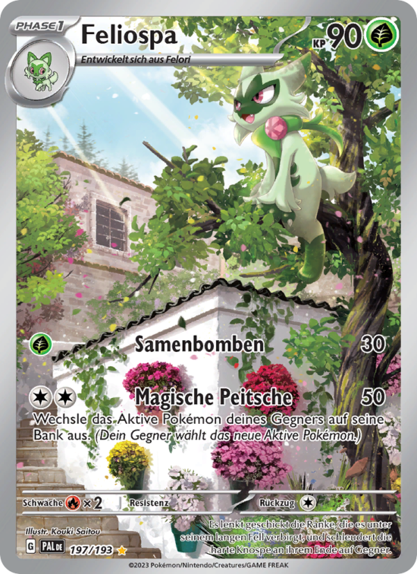 Feliospa 197 — Paldea Evolved (German Pokémon TCG card)