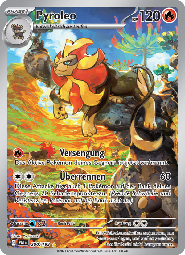 Pyroleo 200 — Paldea Evolved (German Pokémon TCG card)