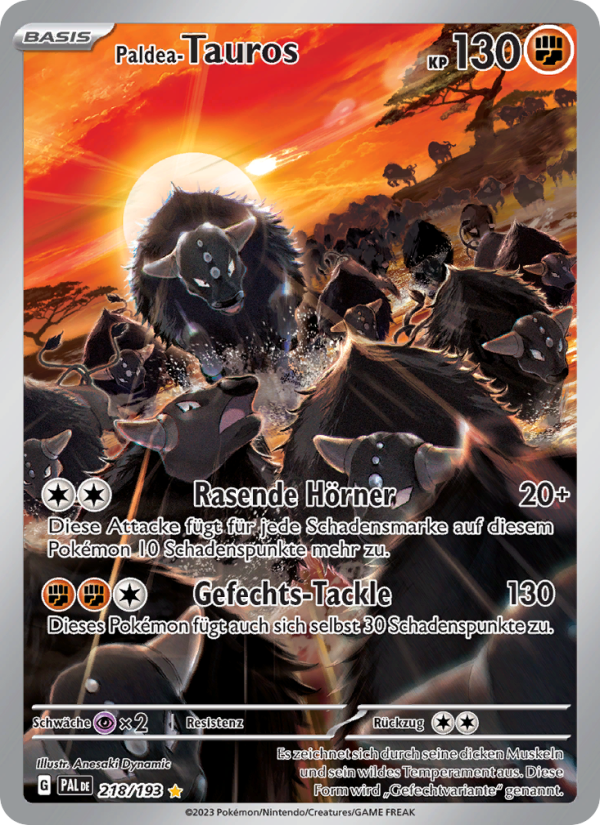 Paldea-Tauros 218 — Paldea Evolved (German Pokémon TCG card)