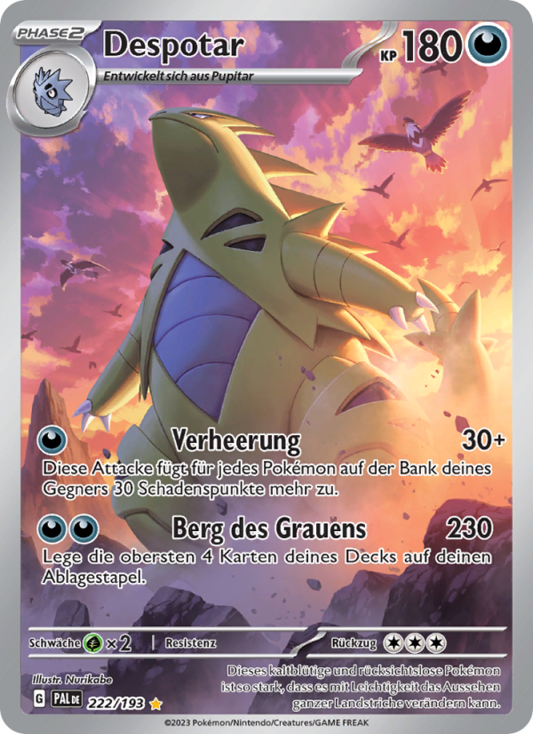Despotar 222 — Paldea Evolved (German Pokémon TCG card)