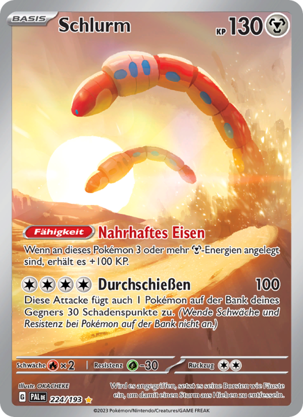 Schlurm 224 — Paldea Evolved (German Pokémon TCG card)