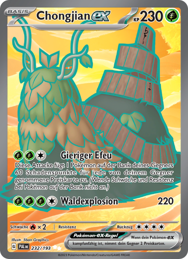 Chongjian-ex 232 — Paldea Evolved (German Pokémon TCG card)