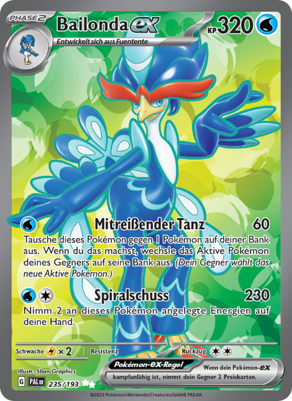 Bailonda-ex 235 — Paldea Evolved (German Pokémon TCG card)