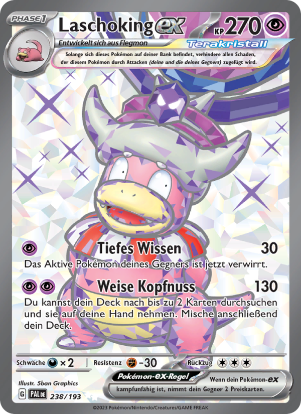 Laschoking-ex 238 — Paldea Evolved (German Pokémon TCG card)