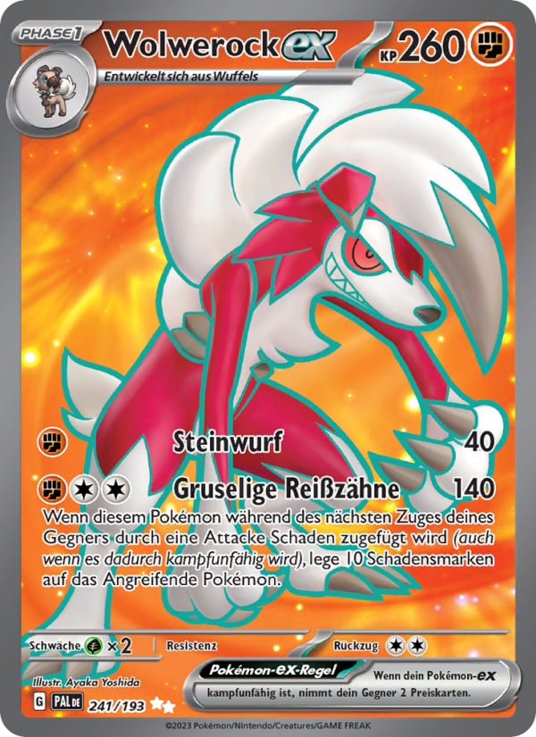 Wolwerock-ex 241 — Paldea Evolved (German Pokémon TCG card)