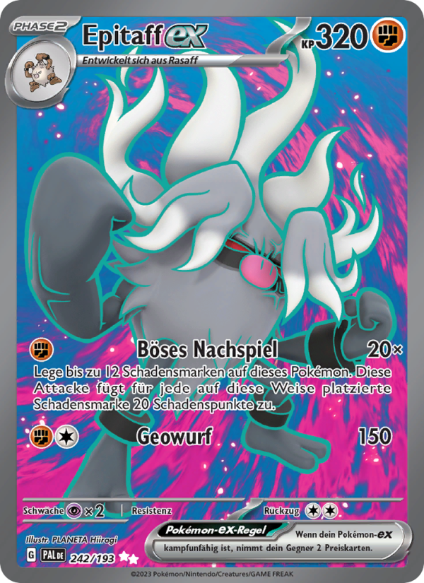 Epitaff-ex 242 — Paldea Evolved (German Pokémon TCG card)
