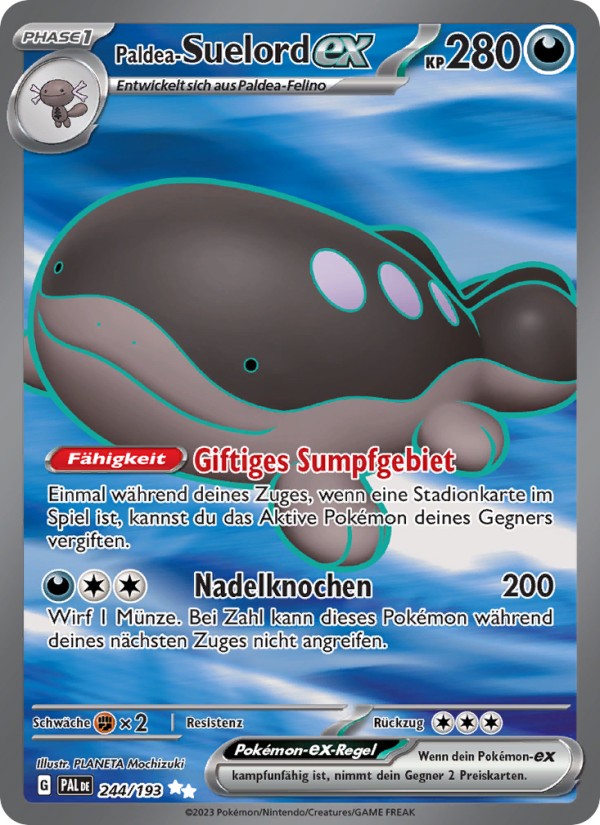 Paldea-Suelord-ex 244 — Paldea Evolved (German Pokémon TCG card)