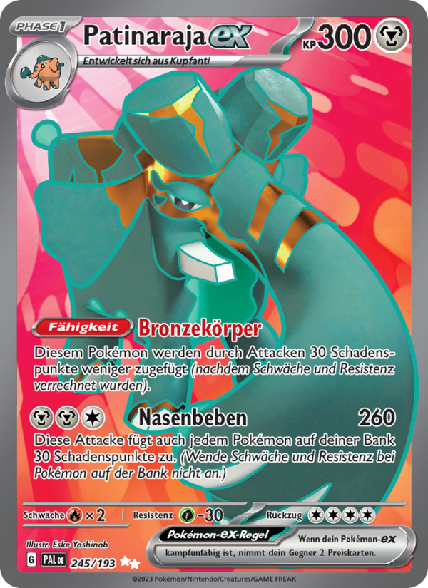Patinaraja-ex 245 — Paldea Evolved (German Pokémon TCG card)
