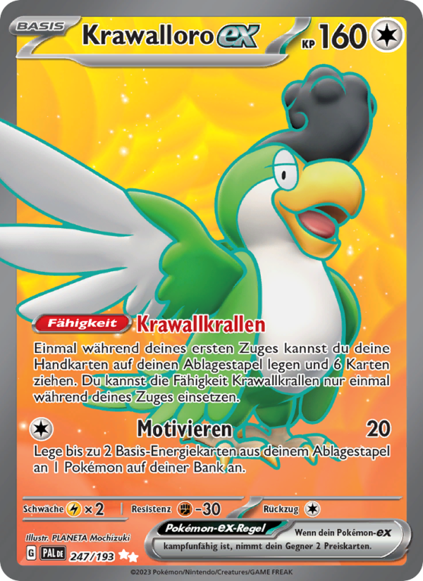 Krawalloro-ex 247 — Paldea Evolved (German Pokémon TCG card)