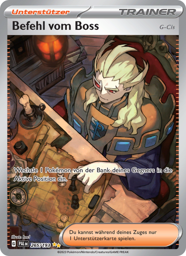 Befehl vom Boss 265 — Paldea Evolved (German Pokémon TCG card)