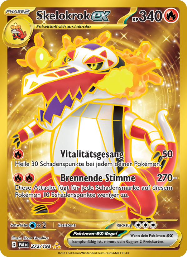 Skelokrok-ex 272 — Paldea Evolved (German Pokémon TCG card)