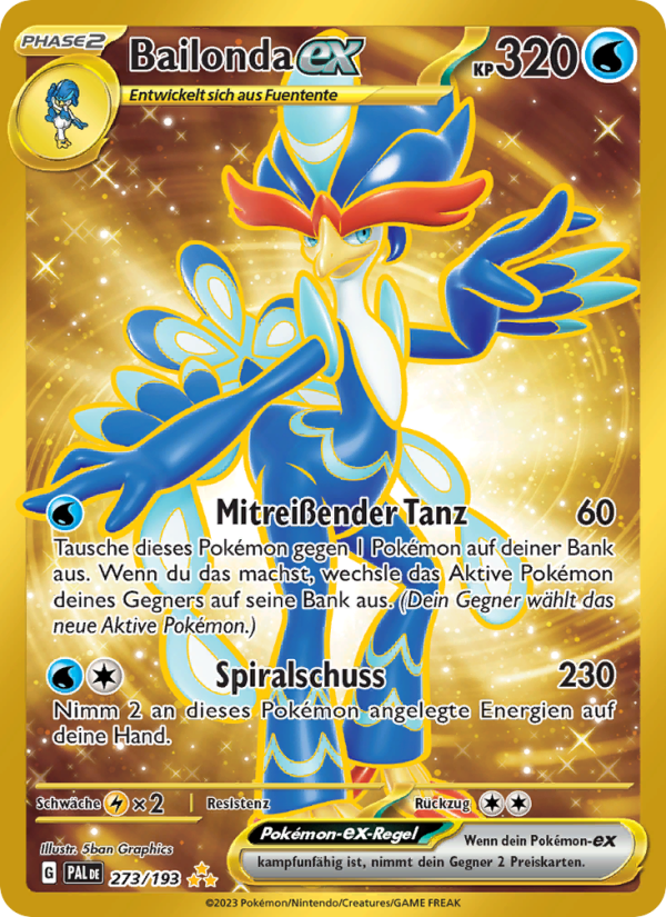Bailonda-ex 273 — Paldea Evolved (German Pokémon TCG card)
