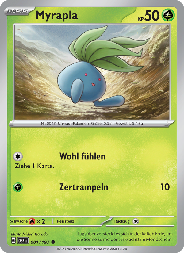 Myrapla 001 — Obsidian Flames (German Pokémon TCG card)