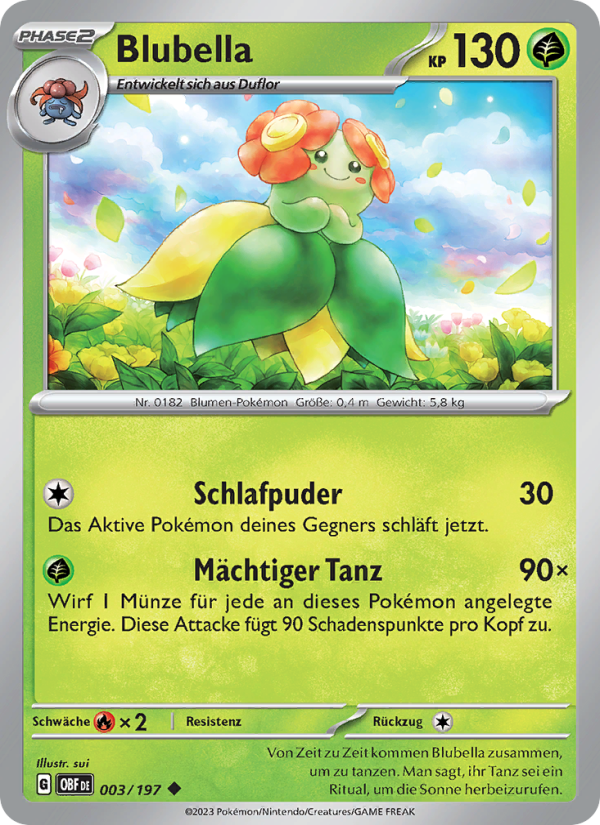 Blubella 003 — Obsidian Flames (German Pokémon TCG card)