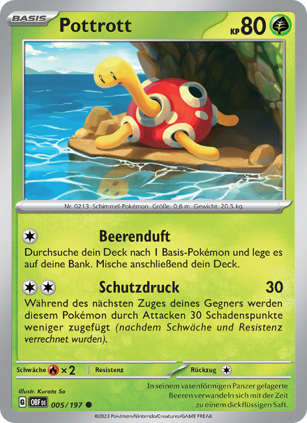 Pottrott 005 — Obsidian Flames (German Pokémon TCG card)