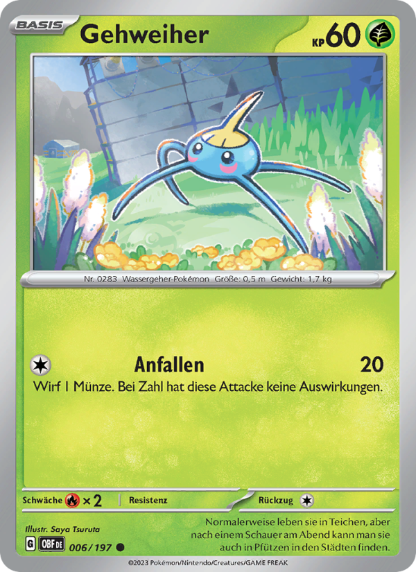 Gehweiher 006 — Obsidian Flames (German Pokémon TCG card)