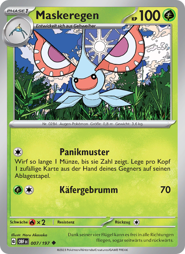 Maskeregen 007 — Obsidian Flames (German Pokémon TCG card)