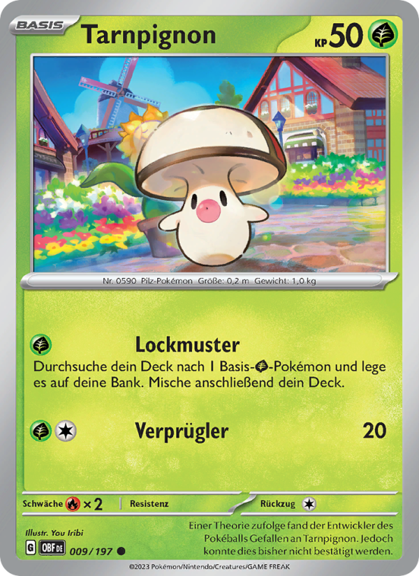 Tarnpignon 009 — Obsidian Flames (German Pokémon TCG card)