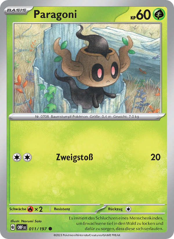 Paragoni 011 — Obsidian Flames (German Pokémon TCG card)
