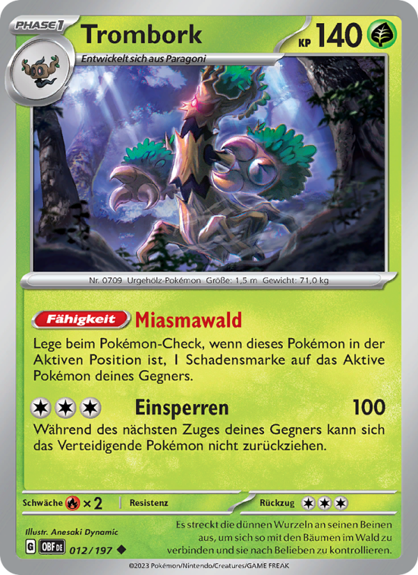 Trombork 012 — Obsidian Flames (German Pokémon TCG card)