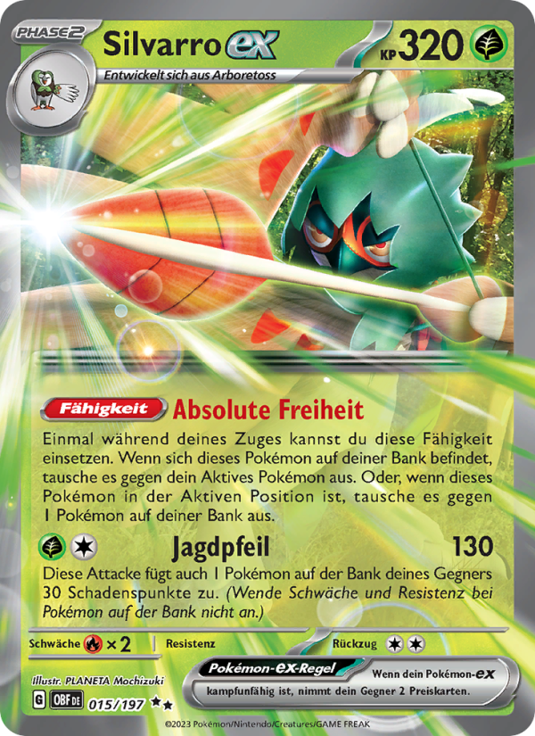 Silvarro-ex 015 — Obsidian Flames (German Pokémon TCG card)