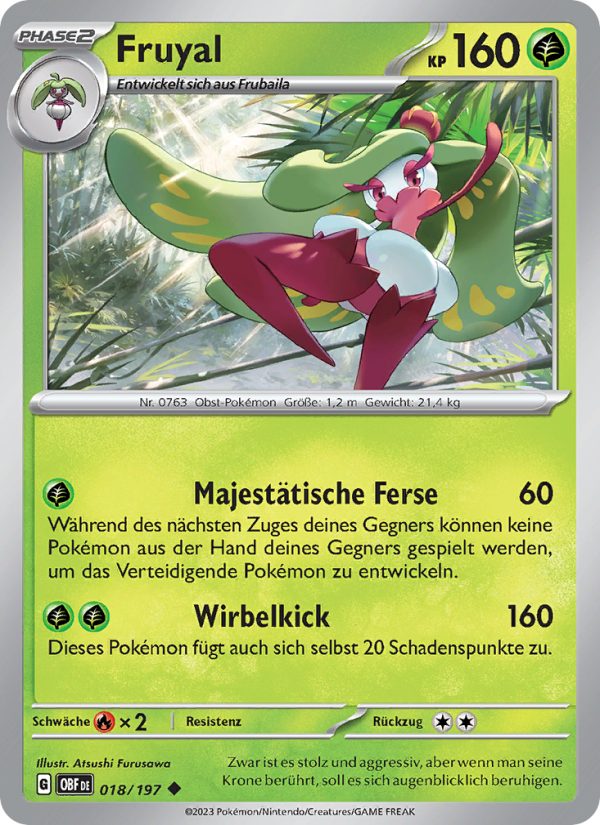 Fruyal 018 — Obsidian Flames (German Pokémon TCG card)